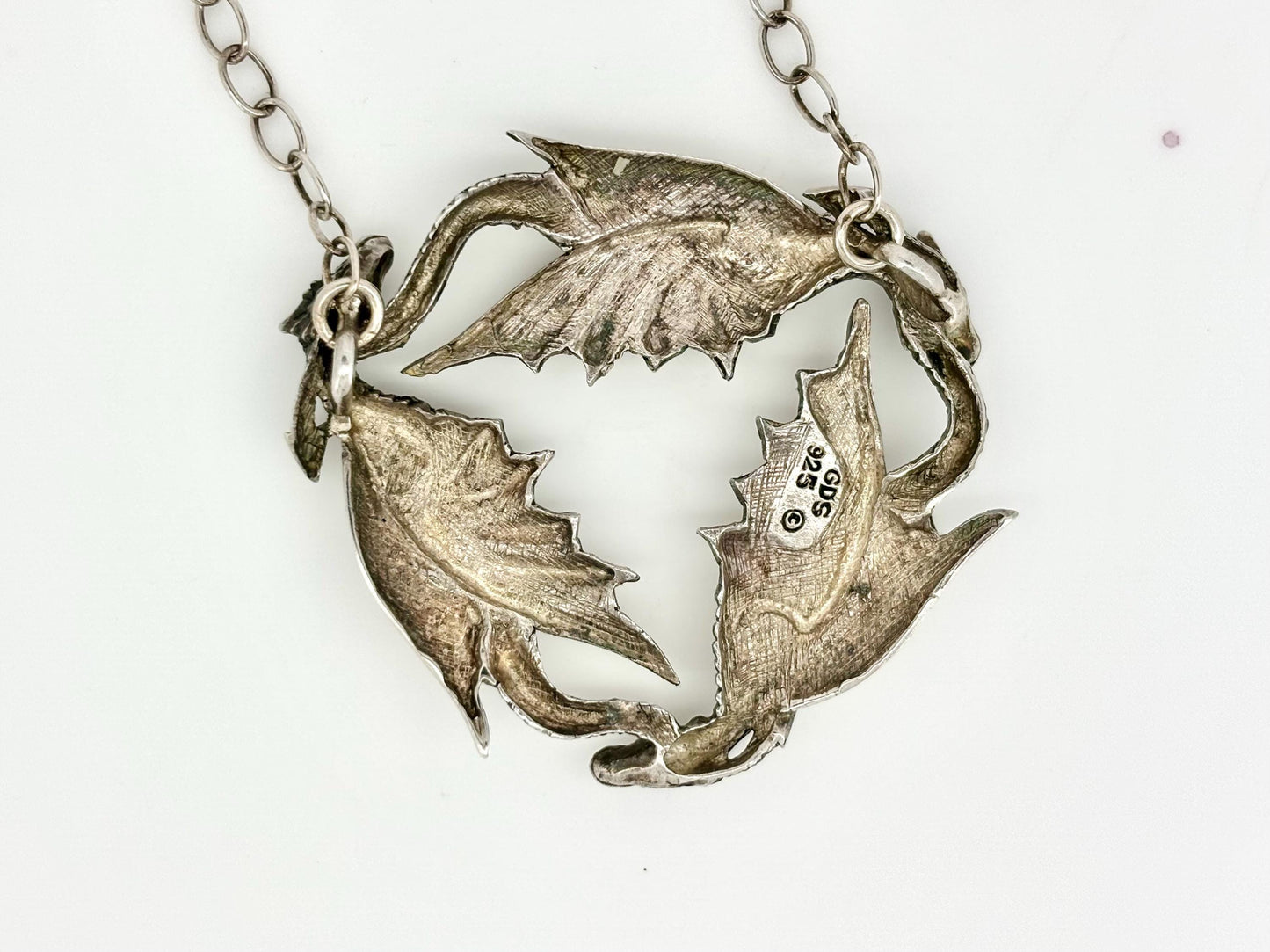 Dragon Necklace Dragon Pendant Halloween Necklace Costume Jewelry Rose Quartz Pendant Witch Jewelry Witch Pendant Spooky Season Accessories