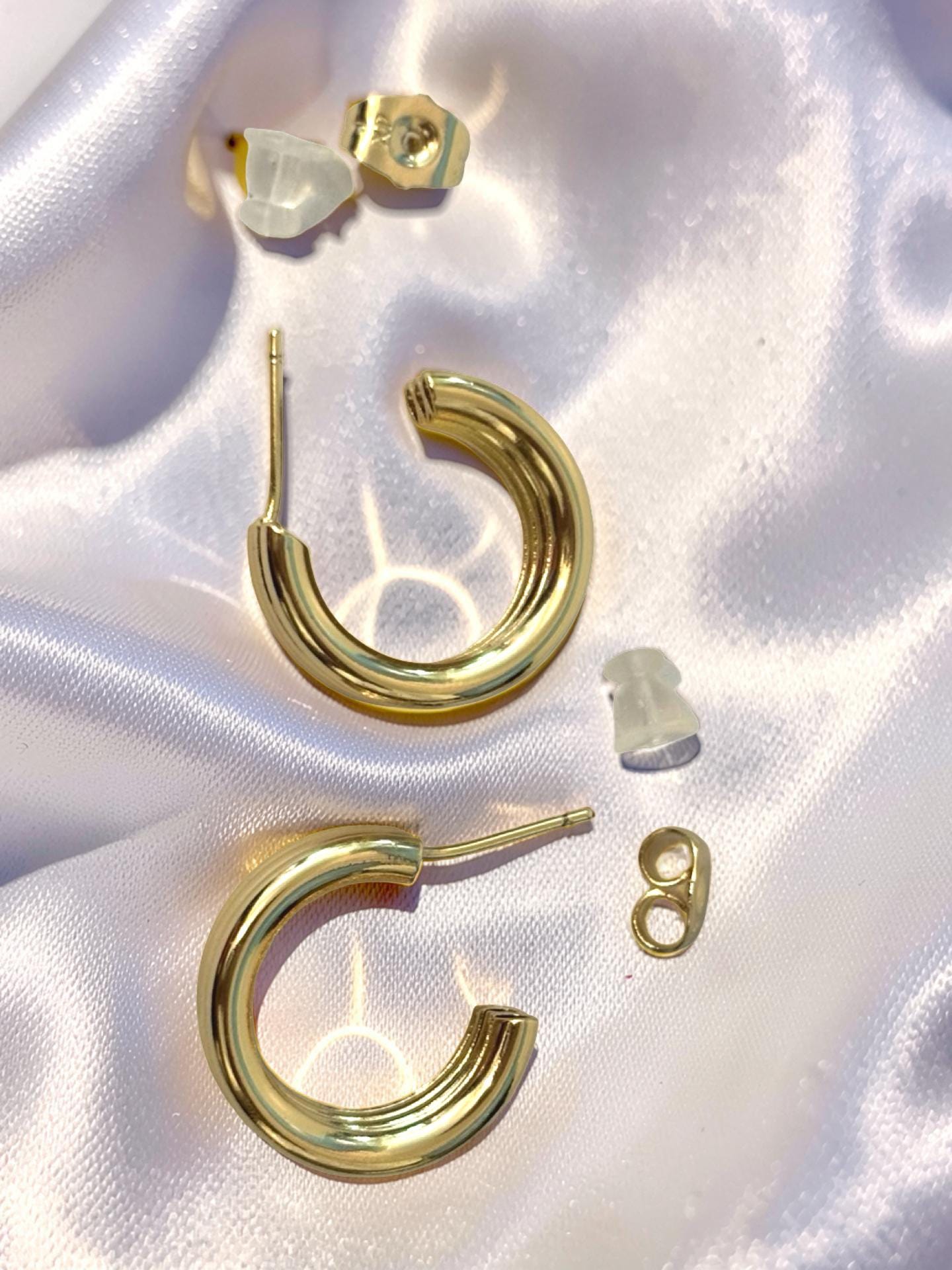 Gold Hoop Earrings – Dainty 14K Gold Plated Hoops With Sparkling Cubic Zirconia