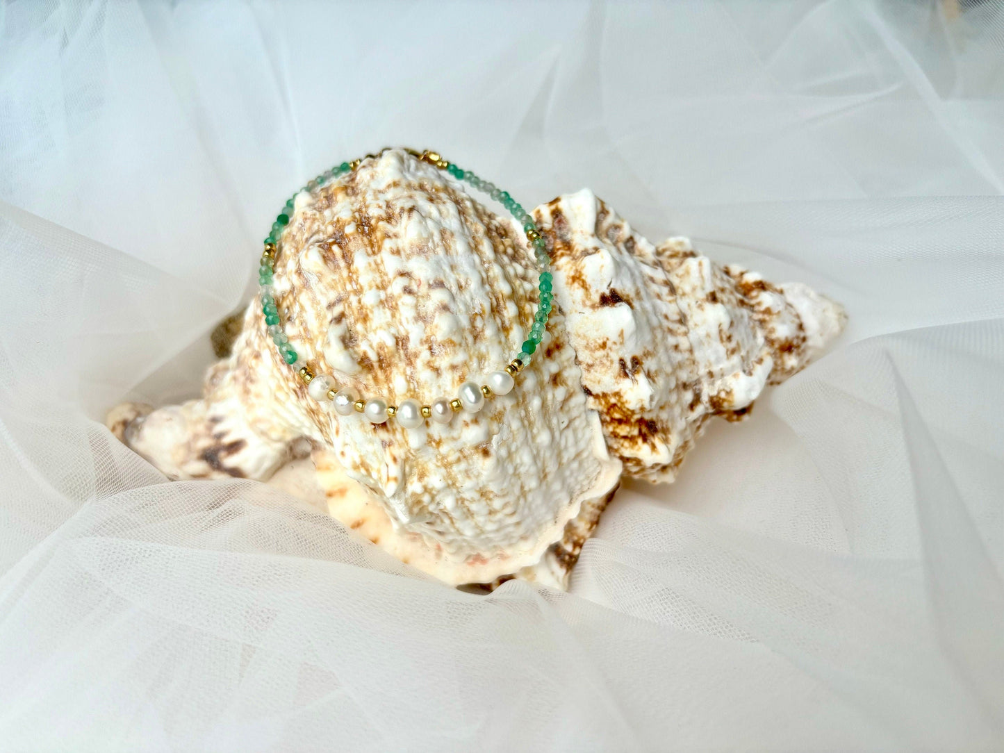 Aquamarine Genuine Freshwater Pearl Bracelet Birthstone March Adjustable Gold Stainless Steel Gift for her Mother Daughter Tarnish Free