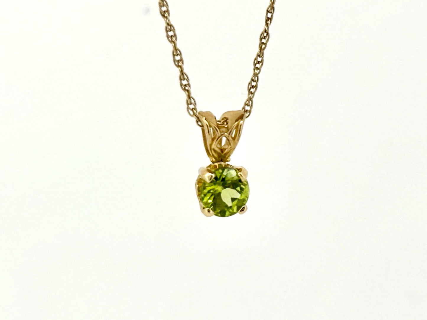Green Goddess Pendant - 14K Solid Gold Peridot Pendant