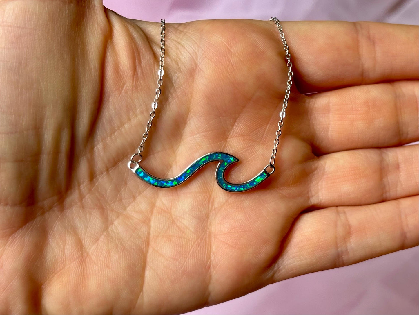 Nalu of Peace – Blue Opal Ocean Pendant