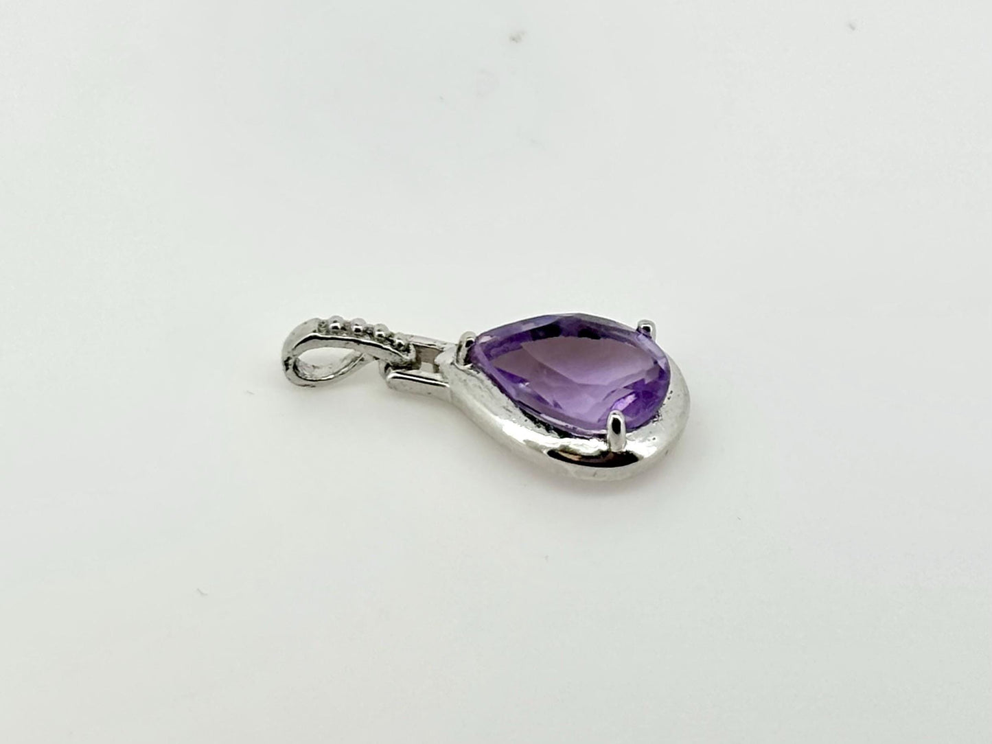 925 Sterling Silver Amethyst Necklace, Dainty Amethyst Pendant, February Birthstone Necklace, Birthday Gift for Her Purple Pendant