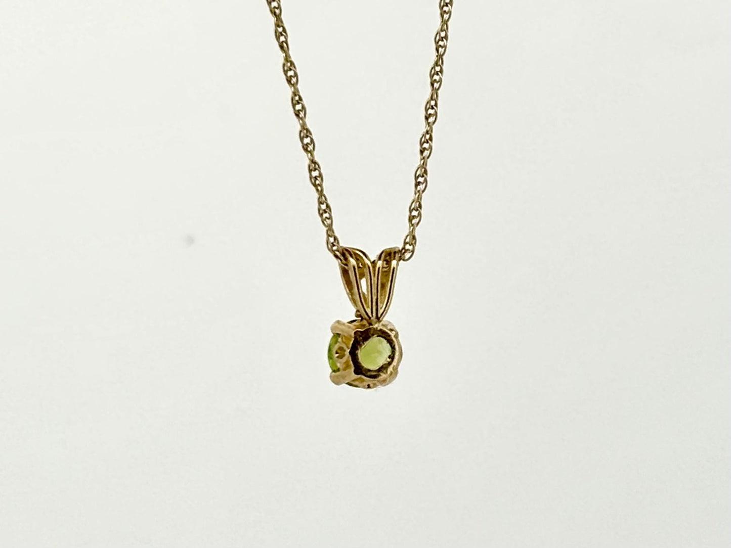 Green Goddess Pendant - 14K Solid Gold Peridot Pendant