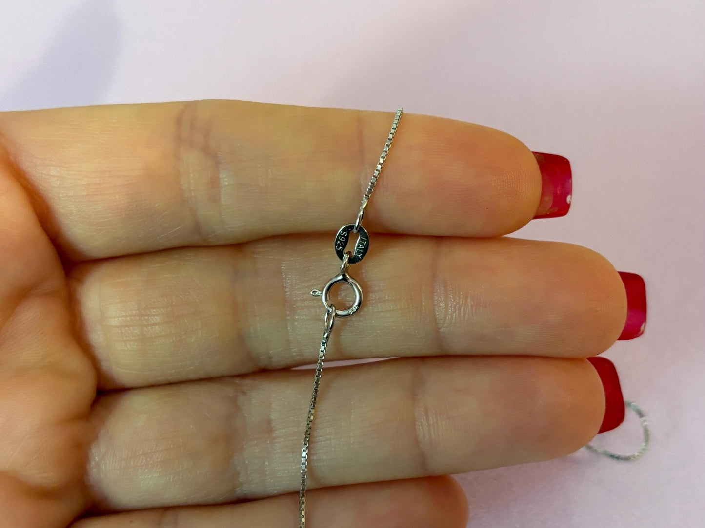 16’’ 16 Inch Chain 18’’ 18 Inch Chain 20’’ 20 Inch Chain 925 Sterling Silver Waterproof 0.75 mm Silver Chain Gold Chain Rose Gold Chain