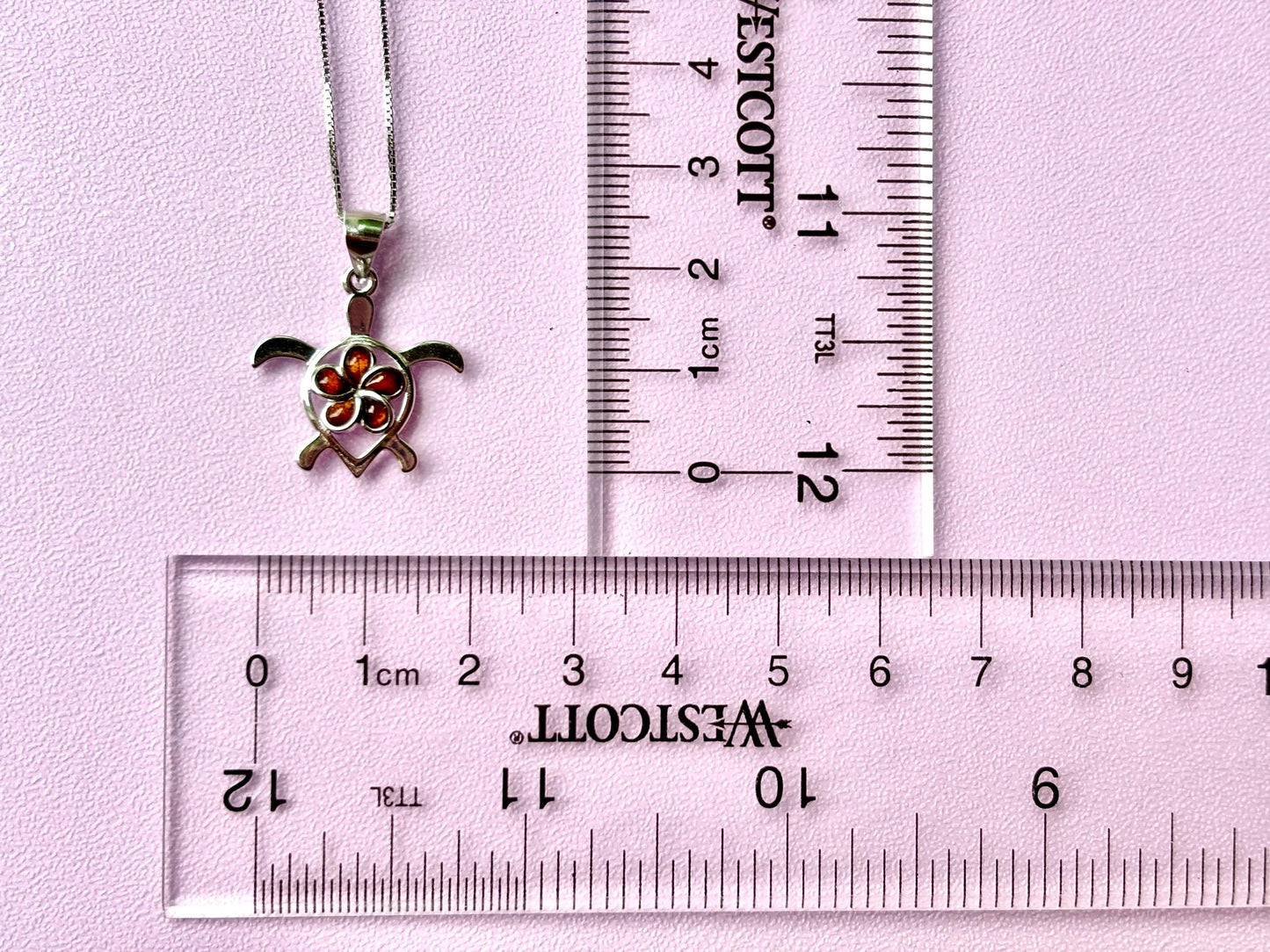 Hawaiian Honu Turtle Necklace with Koa Wood