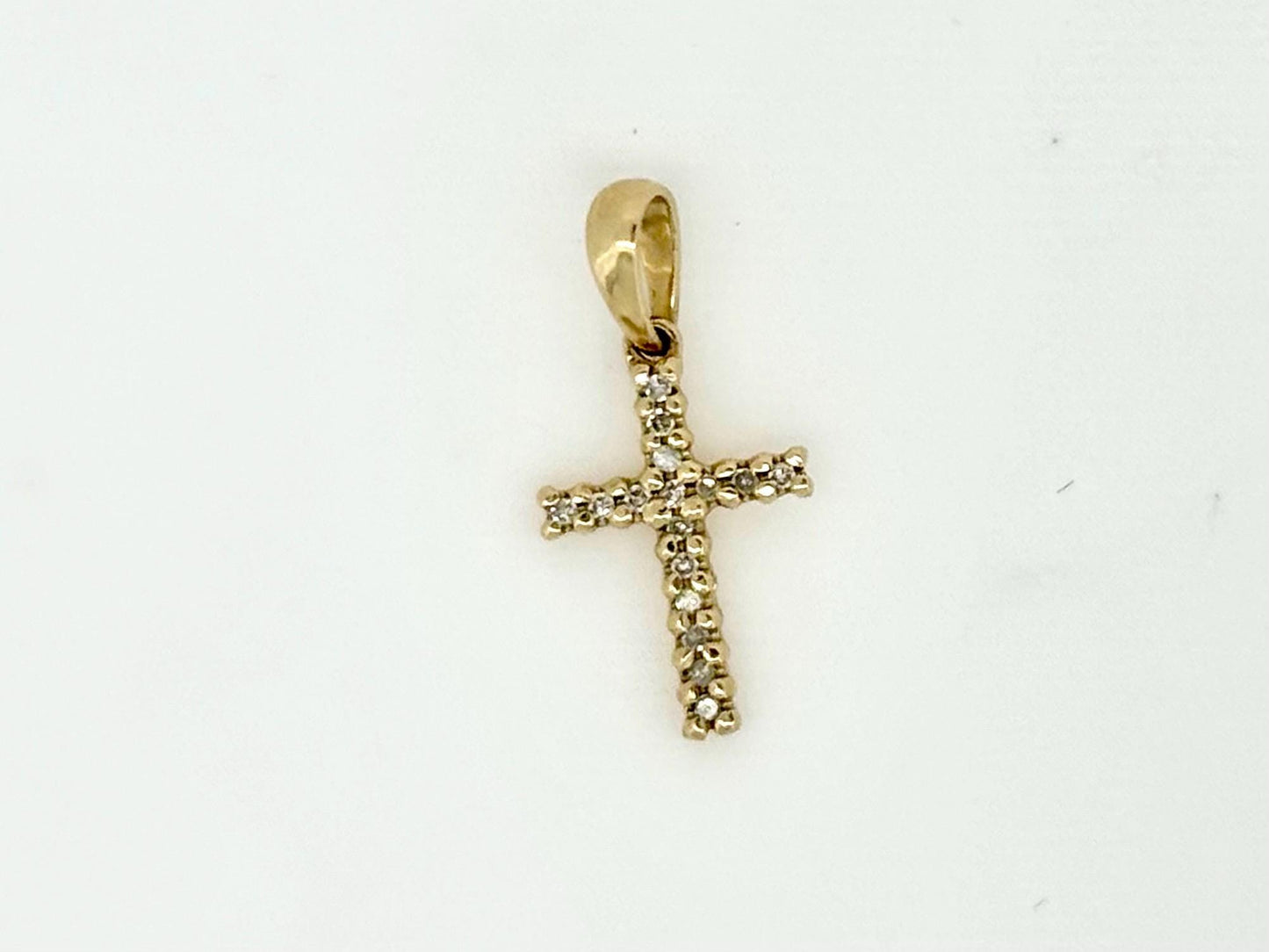 14K Solid White Gold Cross Necklace Jesus Christ Pendant Diamond Cross Christian Gift for her Chritian Gift for Wife Christmas Gift