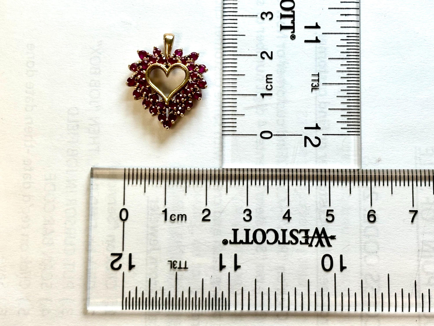 10K Solid Gold Heart Pendant with Ruby Pendant Heart Necklace Gold Pendant Ruby Necklace Pink Necklace Birthday Gift for her Gift for Mom