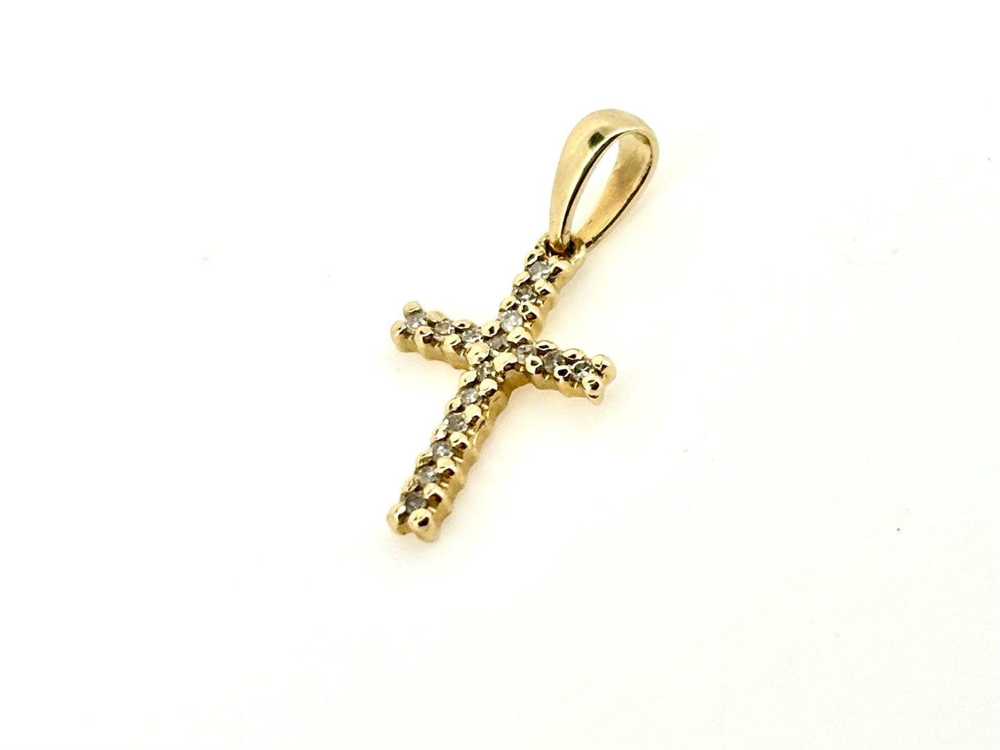 14K Solid White Gold Cross Necklace Jesus Christ Pendant Diamond Cross Christian Gift for her Chritian Gift for Wife Christmas Gift