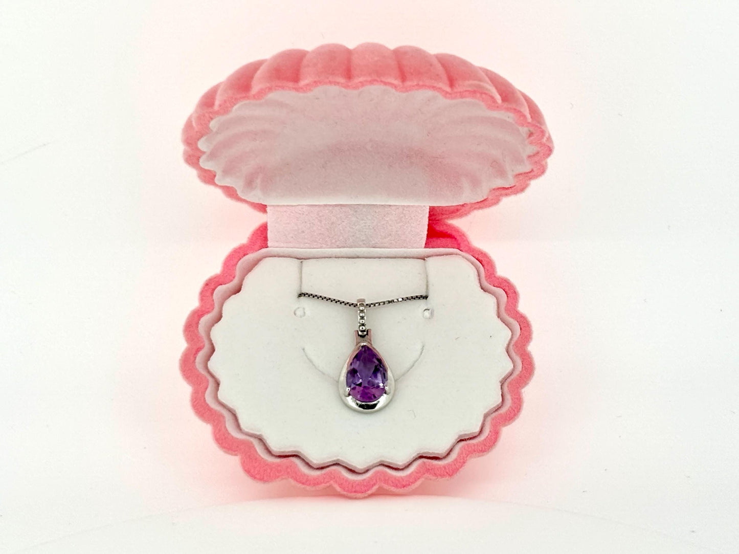 925 Sterling Silver Amethyst Necklace, Dainty Amethyst Pendant, February Birthstone Necklace, Birthday Gift for Her Purple Pendant