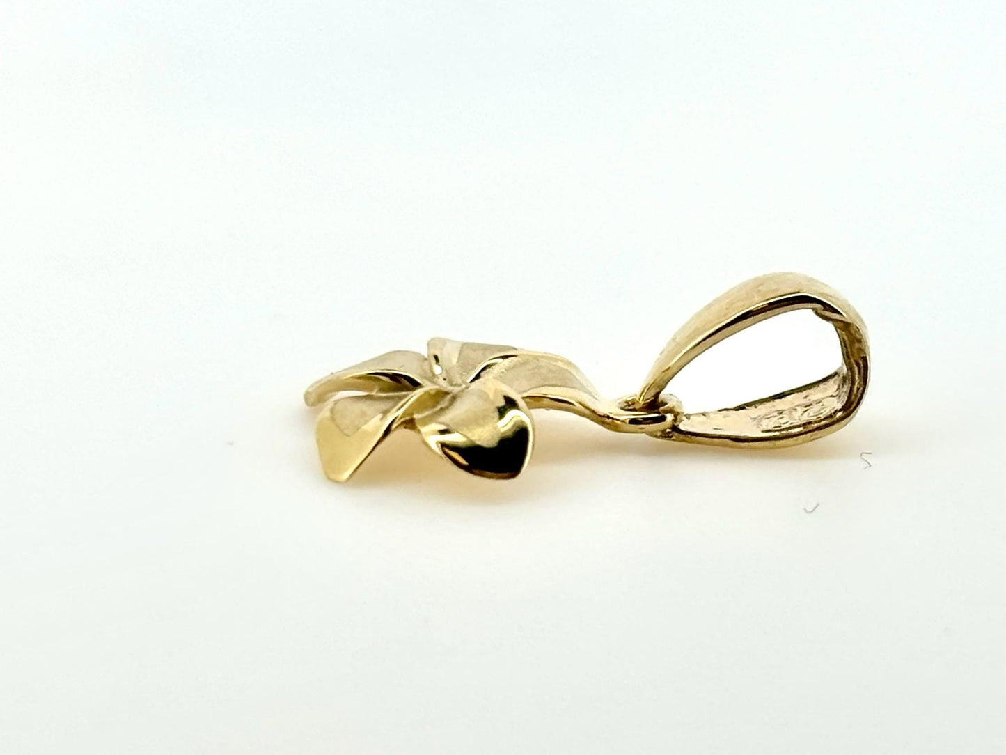 14K Solid Gold Plumeria Pendant Flower Pendant Necklace Gold Pendant Birthday Gift for her Gift for Mom Flower Necklace