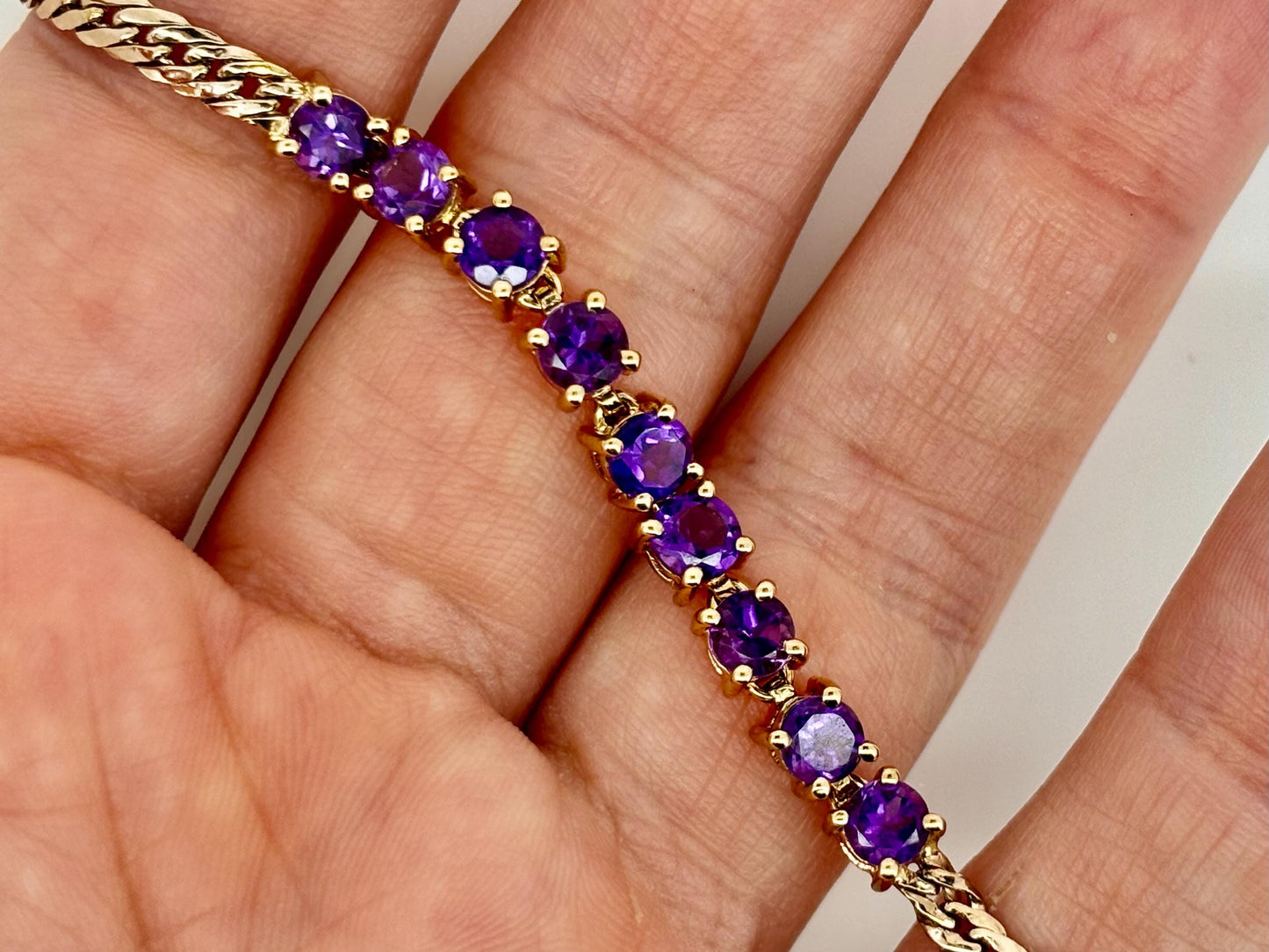 14K Yellow Gold Amethyst Pendant, 19.51ct Natural Purple Gemstone, Statement Birthstone Necklace, February Jewelry Gift, For her birthday