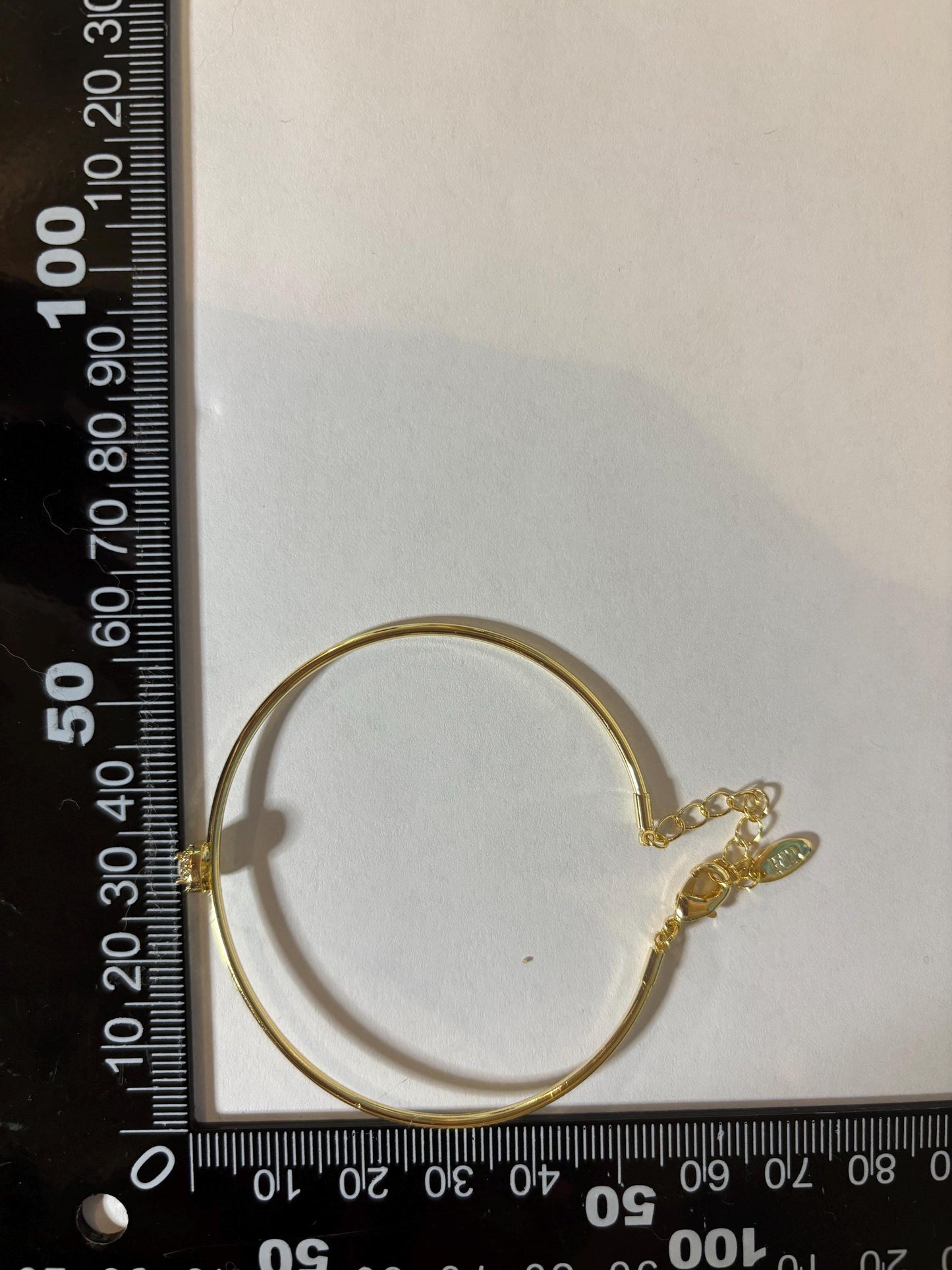 Adjustable Stackable Bracelet – Gold Plated Stainless Steel With Sparkling Cubic Zirconia Stone