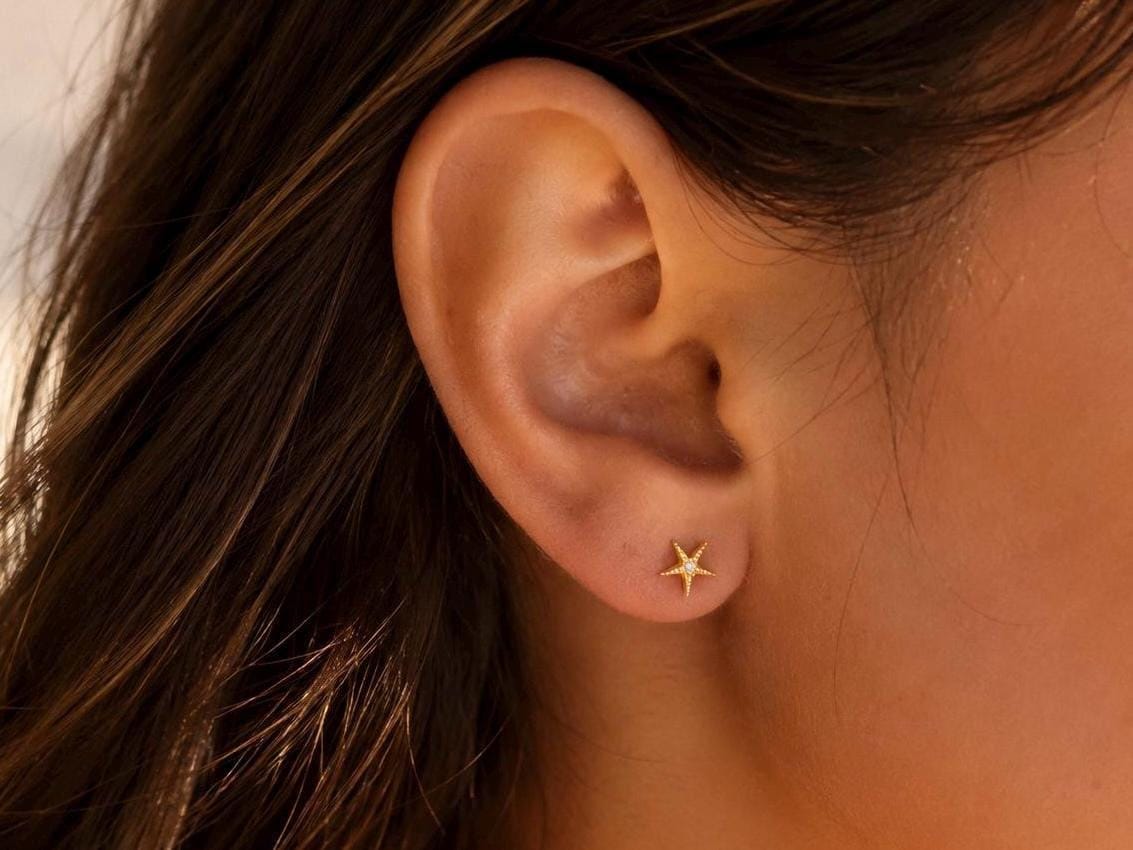 Silver Starfish Earrings, 925 Sterling Silver, Rhodium Plated Studs, gift for her, gift for mom, gift for girlfriend – handmade Hawaiian jewelry, Island Goddess Jewelry