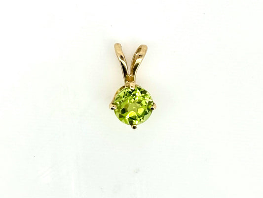 14K Solid Gold Necklace Peridot Pendant Hawaiian Diamond Peles Tears - Birthday Gift for Her Gift For Mom Green Necklace Peridot Necklace