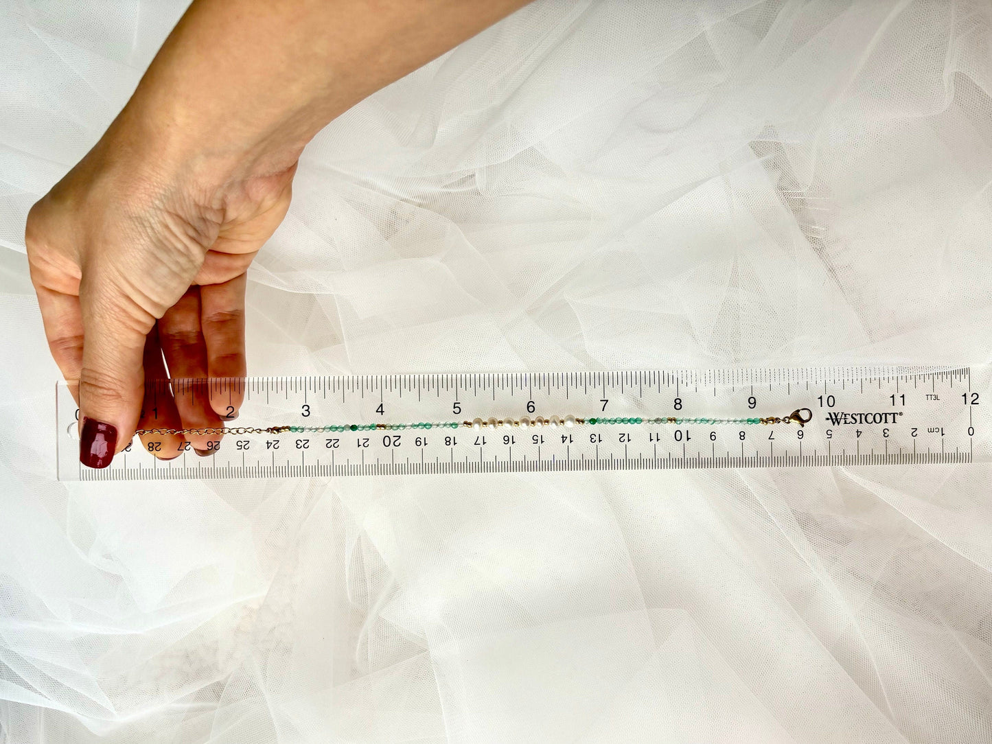 Aquamarine Genuine Freshwater Pearl Bracelet Birthstone March Adjustable Gold Stainless Steel Gift for her Mother Daughter Tarnish Free