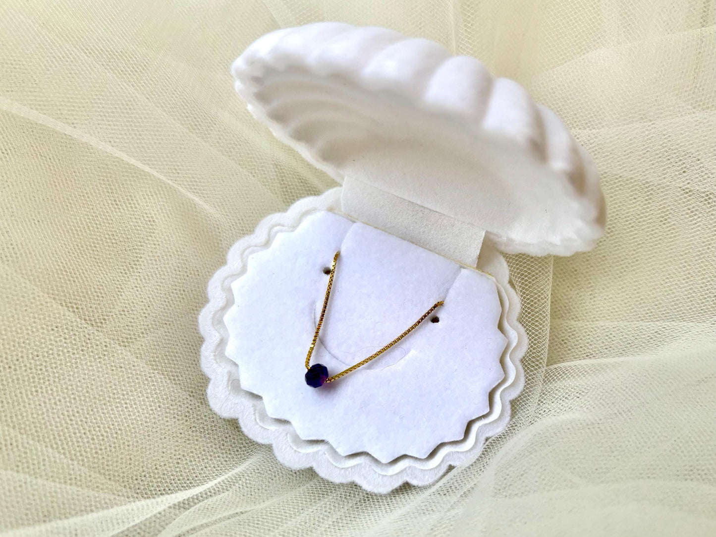 Dainty Amethyst Necklace Waterproof 925 Sterling Silver Necklace, Gold Necklace Tiny Minimalist Necklace Birthday Gift for Girlfriend