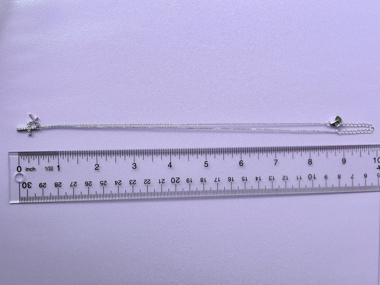 Diamond CZ Cross Necklace Tarnish Free 925 Sterling Silver with Chain, Elegant Christian Gift for her Chritian Gift Wife, Mom, Girlfriend