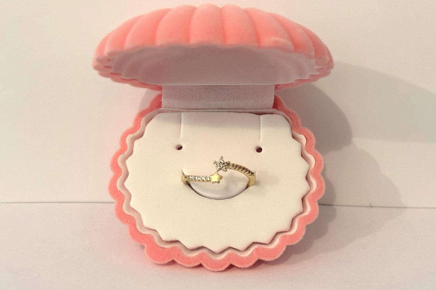 Star Ring Adjustable | Gold Plated Stainless Steel Ring with Cubic Zirconia