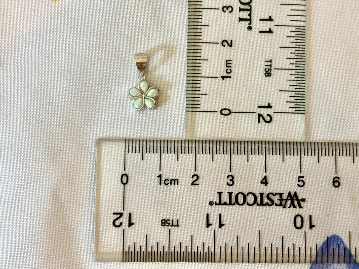 Dainty White Opal Plumeria Flower Necklace Tarnish Free with chain Girly Minimalist Floral Gift for Her Gift for Mom 925 Sterling Silver