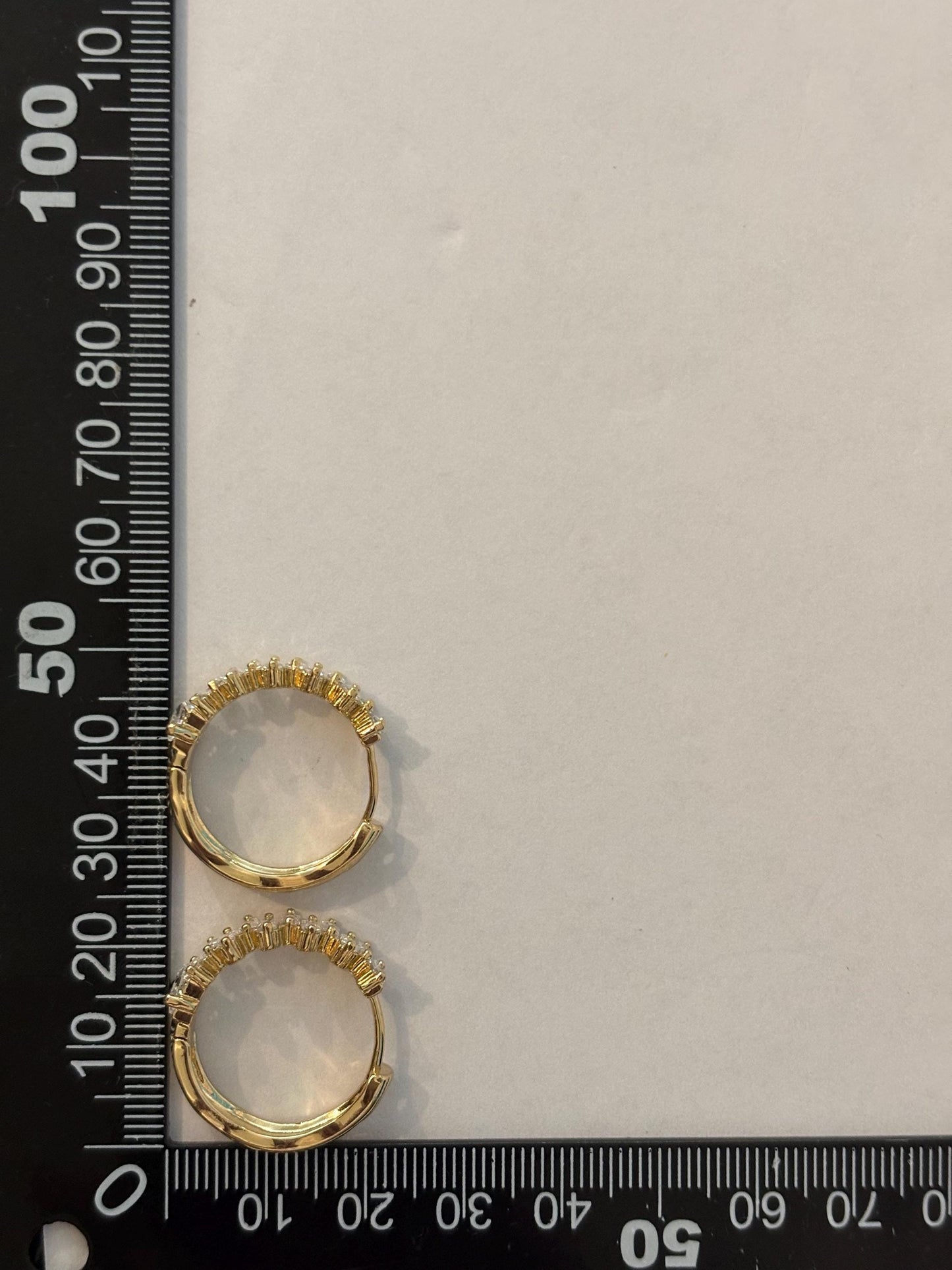Dainty Hoop Earrings – 14K Gold Plated Cubic Zirconia Sparkling Hoops Gift