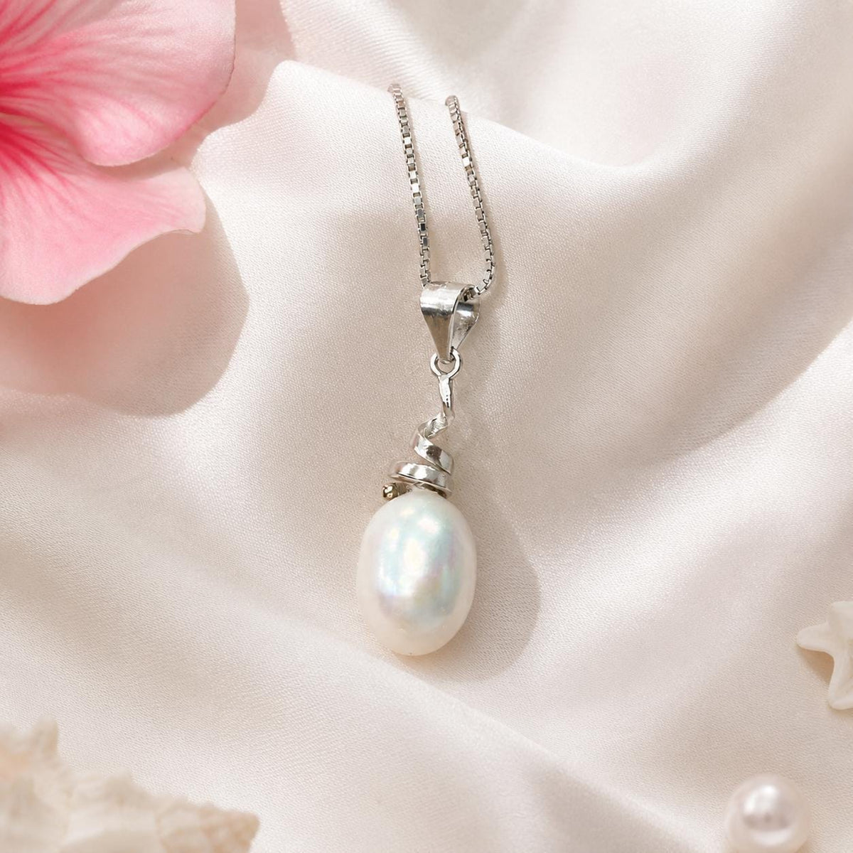 Lapis Lazuli Pearl Necklace, Drop Pearl, Stainless Steel, 18 Inch, hawaii, gift for her, birthday gift – handmade Hawaiian jewelry, Island Goddess Jewelry