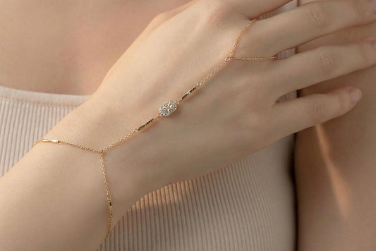 Star Hand Chain Bracelet – Adjustable North Star Ring | Celestial Minimalist Jewelry