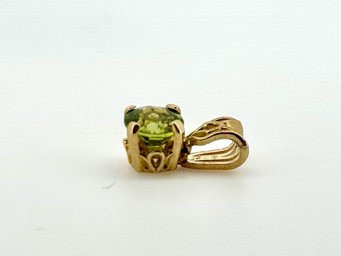 Green Goddess Pendant - 14K Solid Gold Peridot Pendant