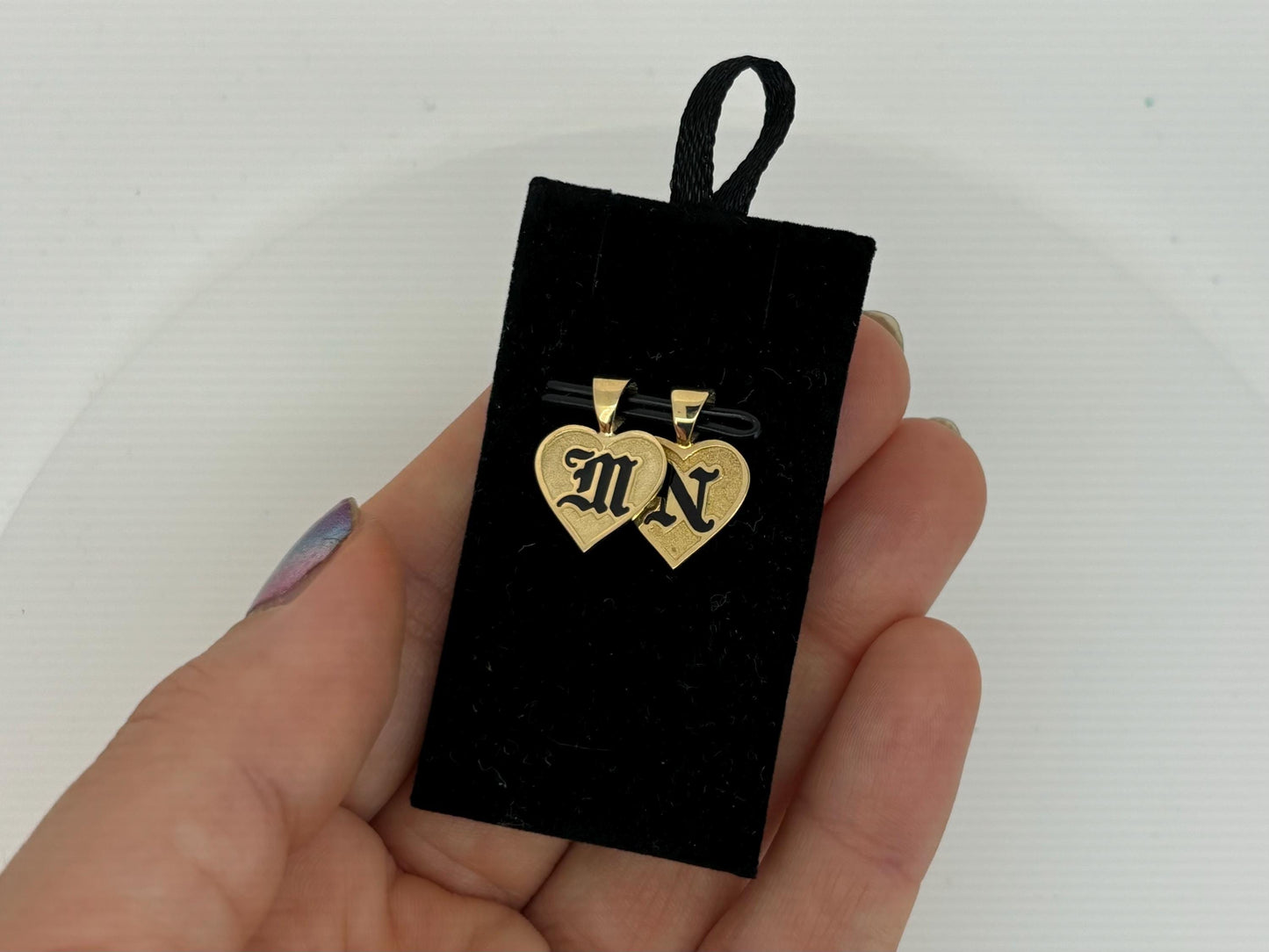 14K Solid Gold Letter Pendant Heart Pendant Hawaiian Necklace Gold Pendant Birthday Gift for her Gift for Mom Name Necklace