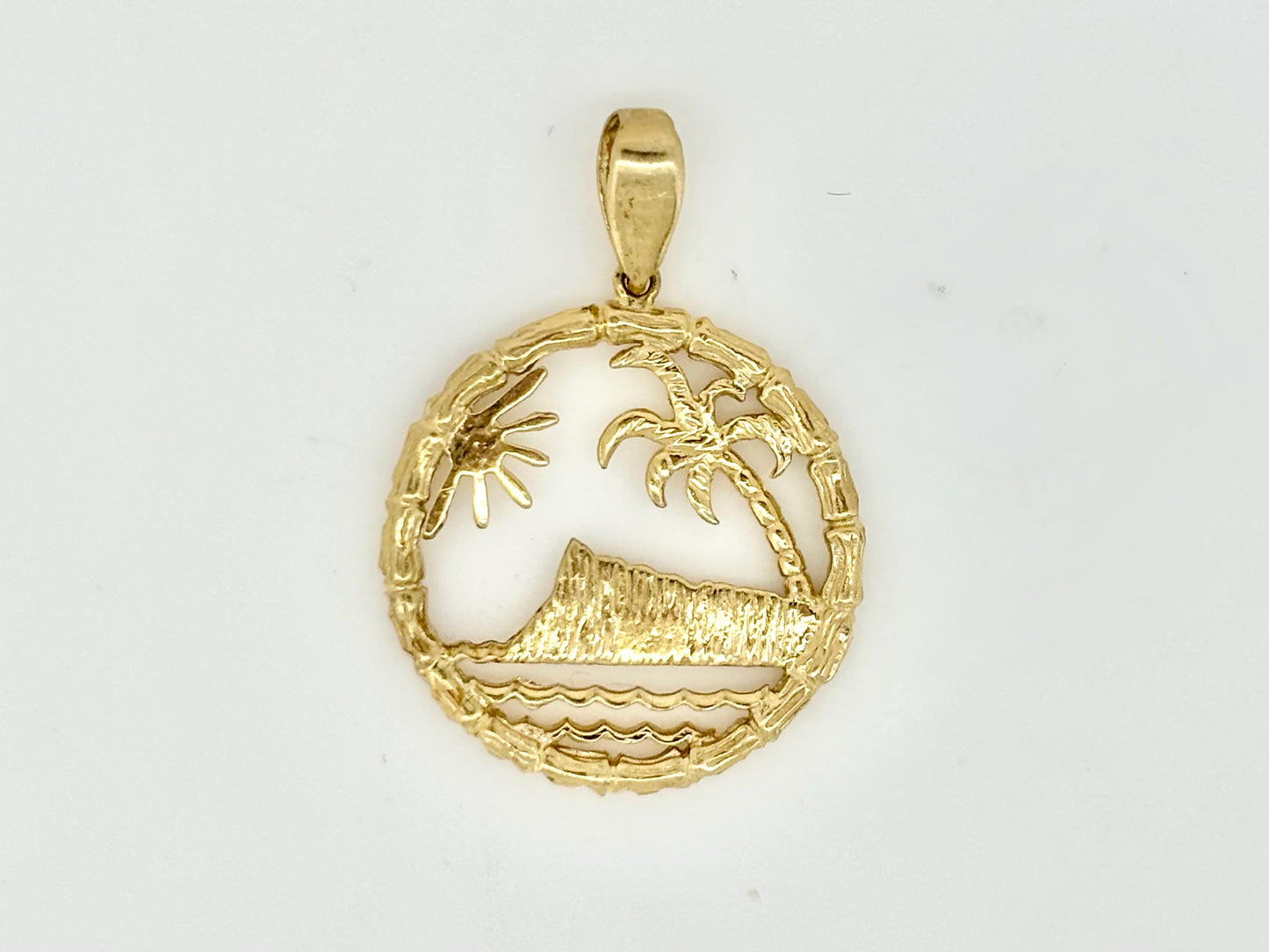 Golden Horizon Necklace - 14k Solid Gold Hawaiian Beach Necklace