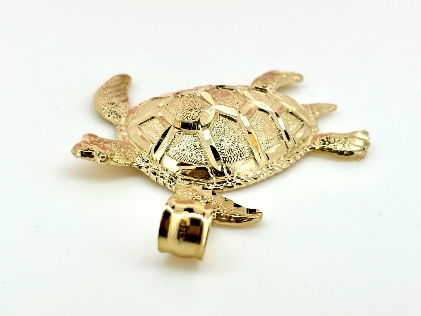 14K Solid Gold Turtle Pendant Hawaiian Turtle Honu Pendant Birthday Gift for Her Gift for Wife Gift for Girlfriend Tropical Beach Jewelry