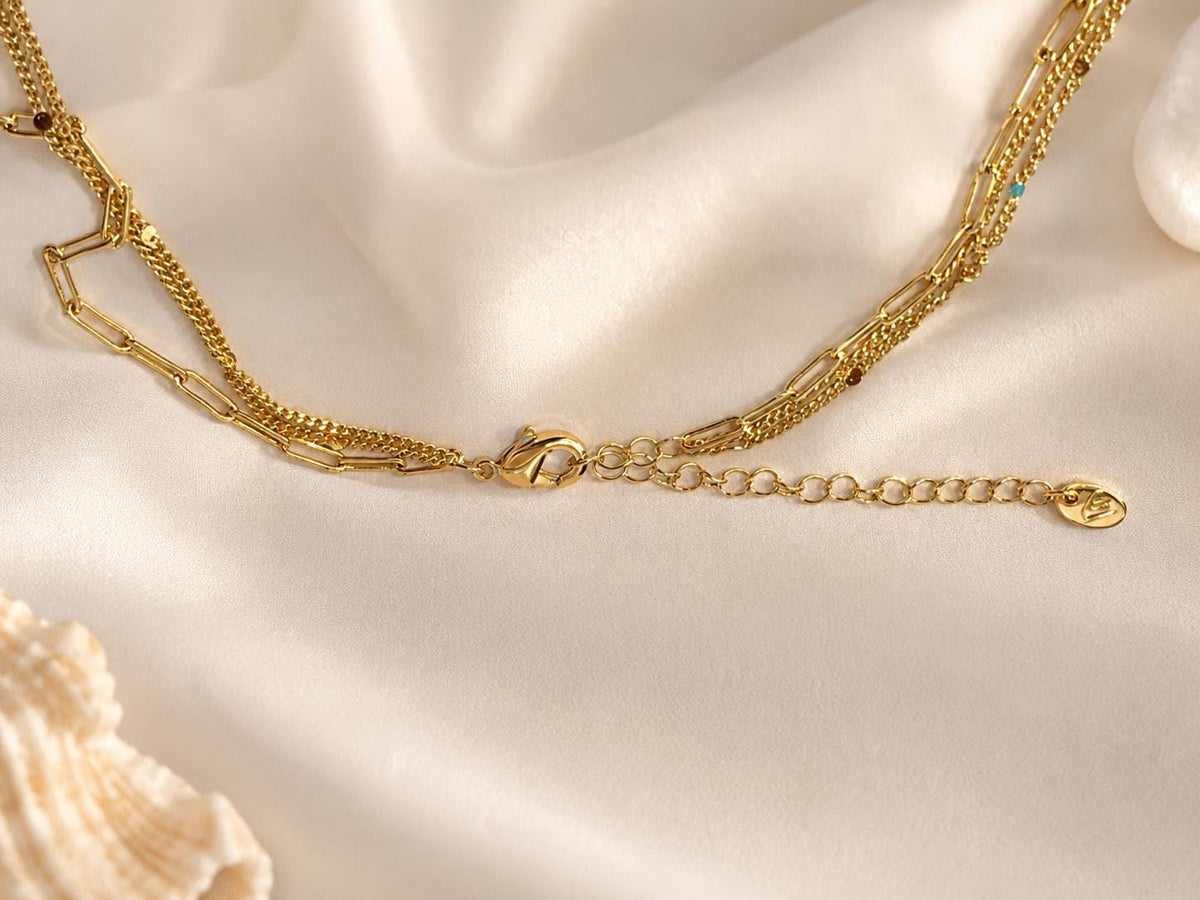 North Star Necklace, Gold Layering Chain, 3 In 1 Summer Wear Set, gift for her, astrology lover, celestial jewelry – handmade Hawaiian jewelry, Island Goddess Jewelry