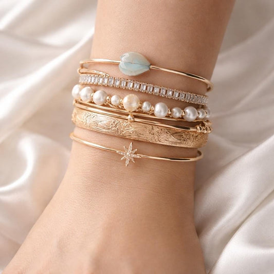 Star Bracelet – Adjustable Gold Plated Celestial Jewelry | Dainty Gift For Her