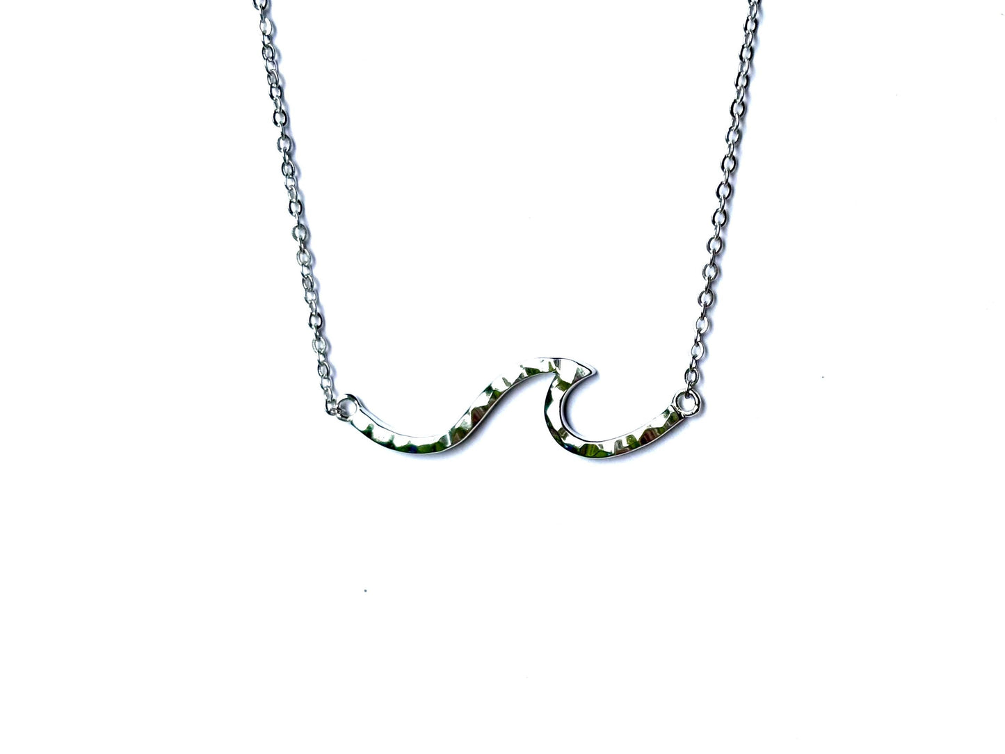 Hawaiian Wave Necklace 925 Sterling Silver Tarnish Free Gift for Her, Oceanlover, Surfer Beach Jewelry Shinny Necklace Gift for Girlfriend