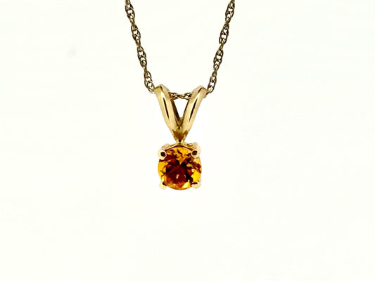 ʻĀhuna Sunlight Pendant – 14k Solid Gold Citrine Necklace