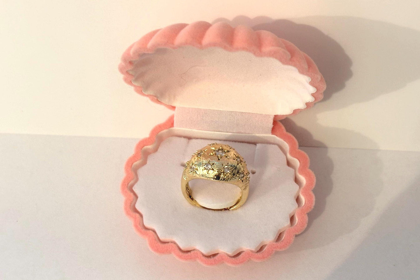 Star Ring – Adjustable Gold Plated Ring With Cubic Zirconia | Celestial Jewelry Gift