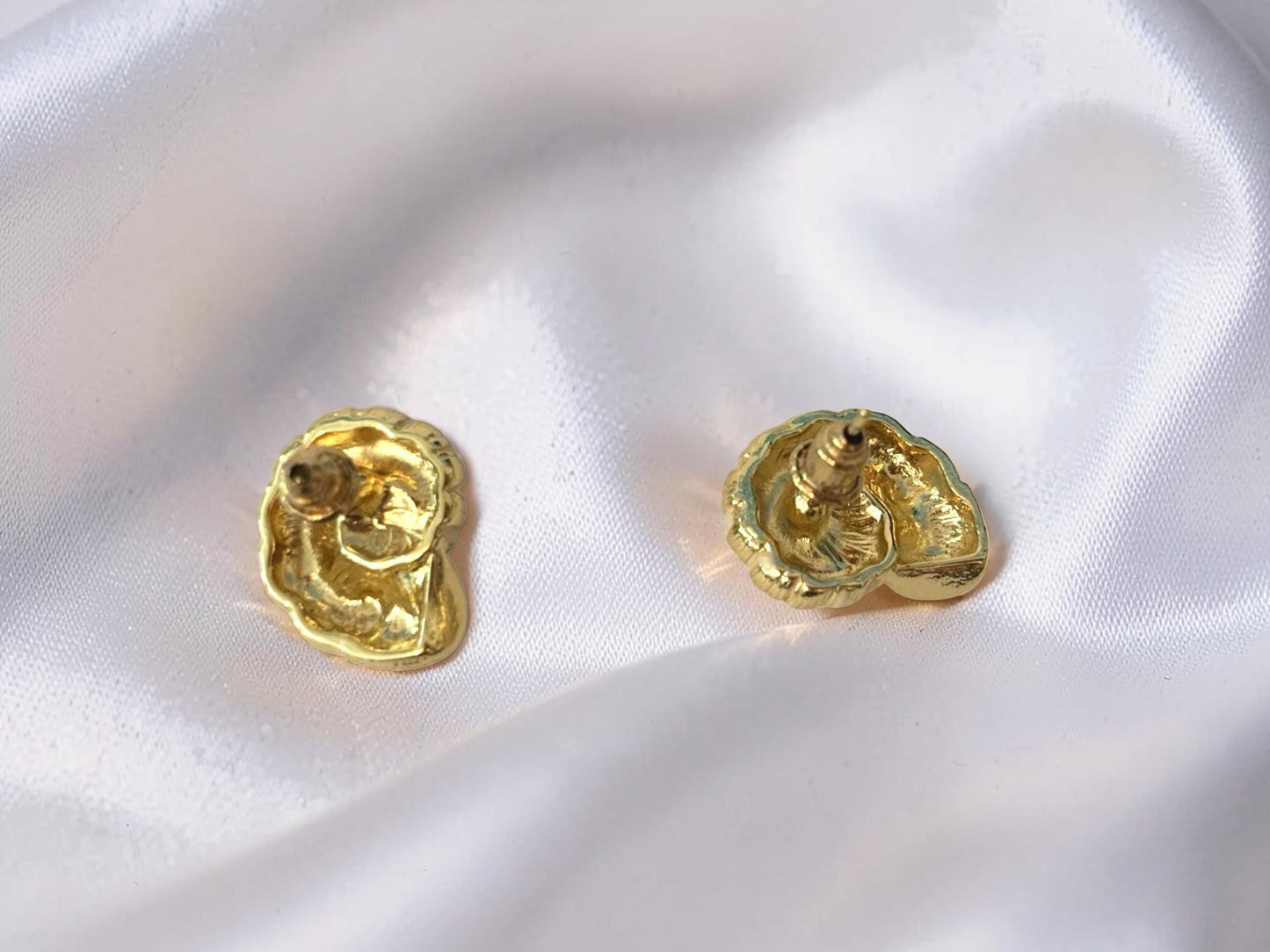 Shell Stud Earrings – Dainty Gold Studs with Shell Charm | Gift for Her