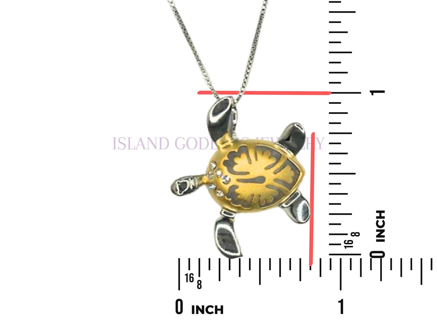 Hawaiian Turtle Necklace, Hibiscus Necklace,14K Gold-Plated 925 Sterling Silver Tarnish Free Sparkly Flower Necklace with Chain Gift for Her