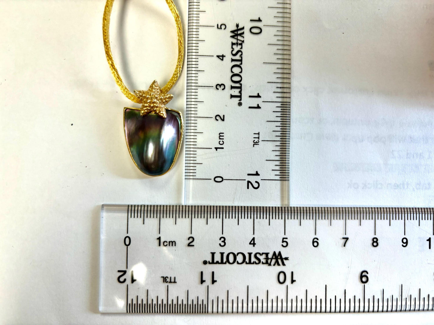 Genuine Natural Black Rainbow Shell Necklace Gold Star Pendant with 14K Solid Gold Rainbow Necklace Birthday Gift for Her Gift for Mom