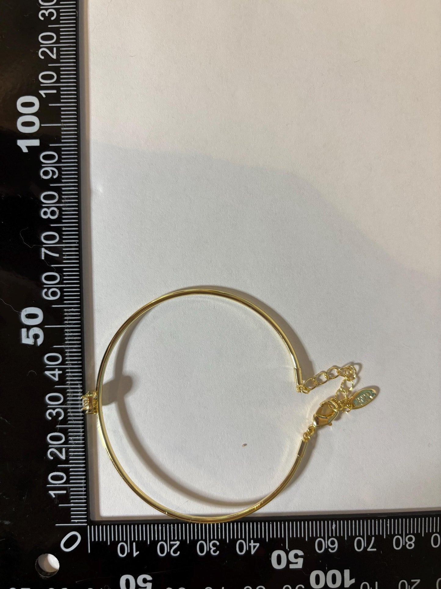 Elegant Bracelet – Adjustable Gold Plated Stackable Bracelet with Cubic Zirconia Sparkle
