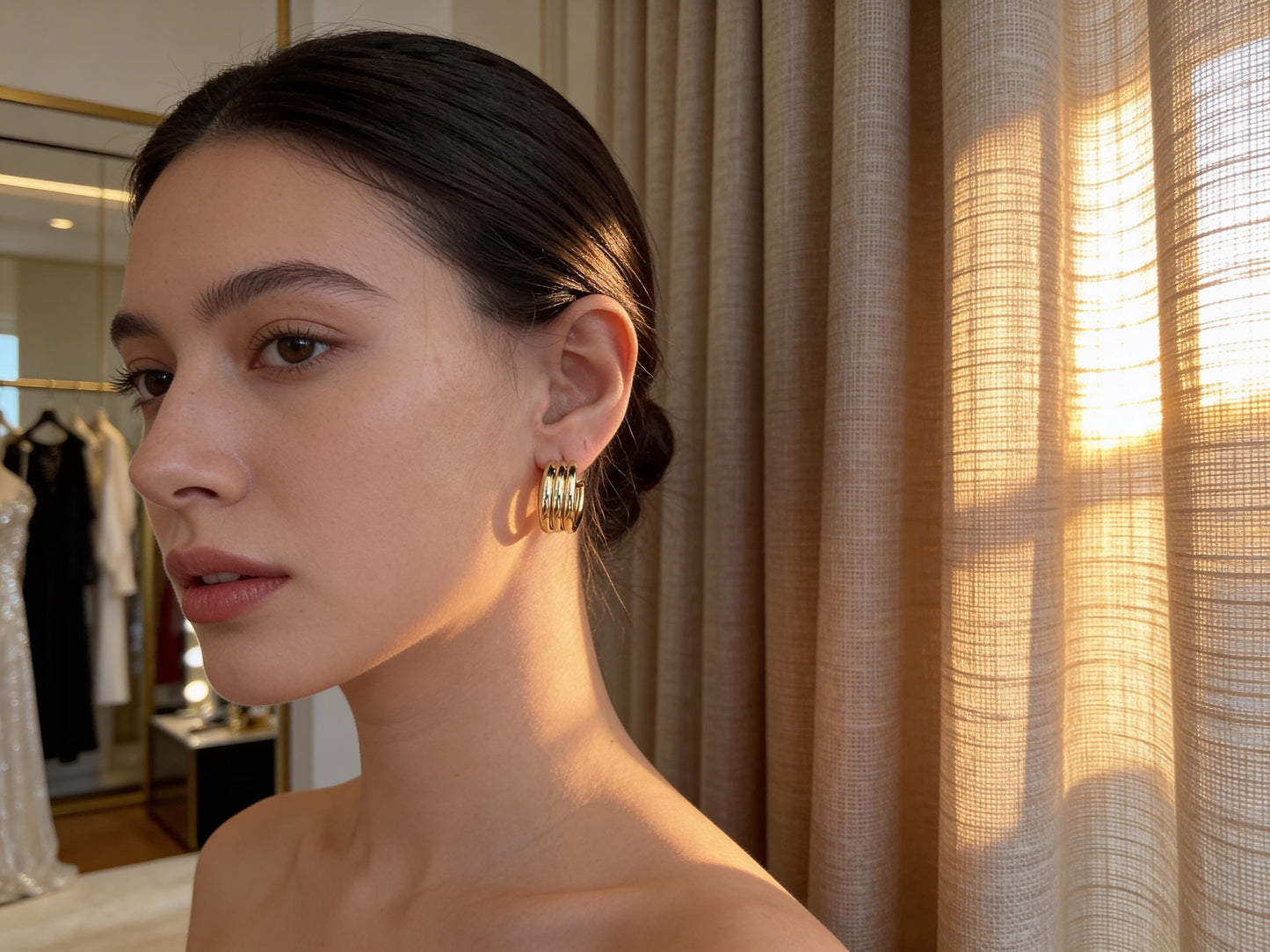 Gold Hoop Earrings – Dainty 14K Gold Plated Hoops With Sparkling Cubic Zirconia