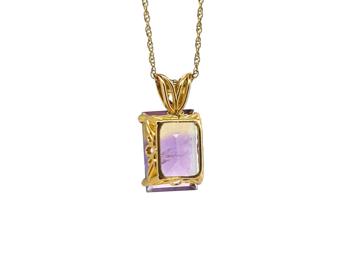 Island Harmony Ametrine Pendant – 14k Solid Gold Necklace