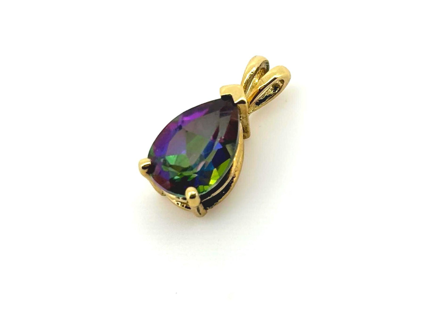 Island Light Mystic Topaz Pendant – 14k Solid Gold Necklace
