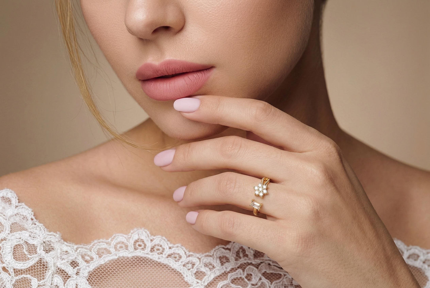 Plumeria Flower Ring – Adjustable Stackable Gold Plated Stainless Steel Ring