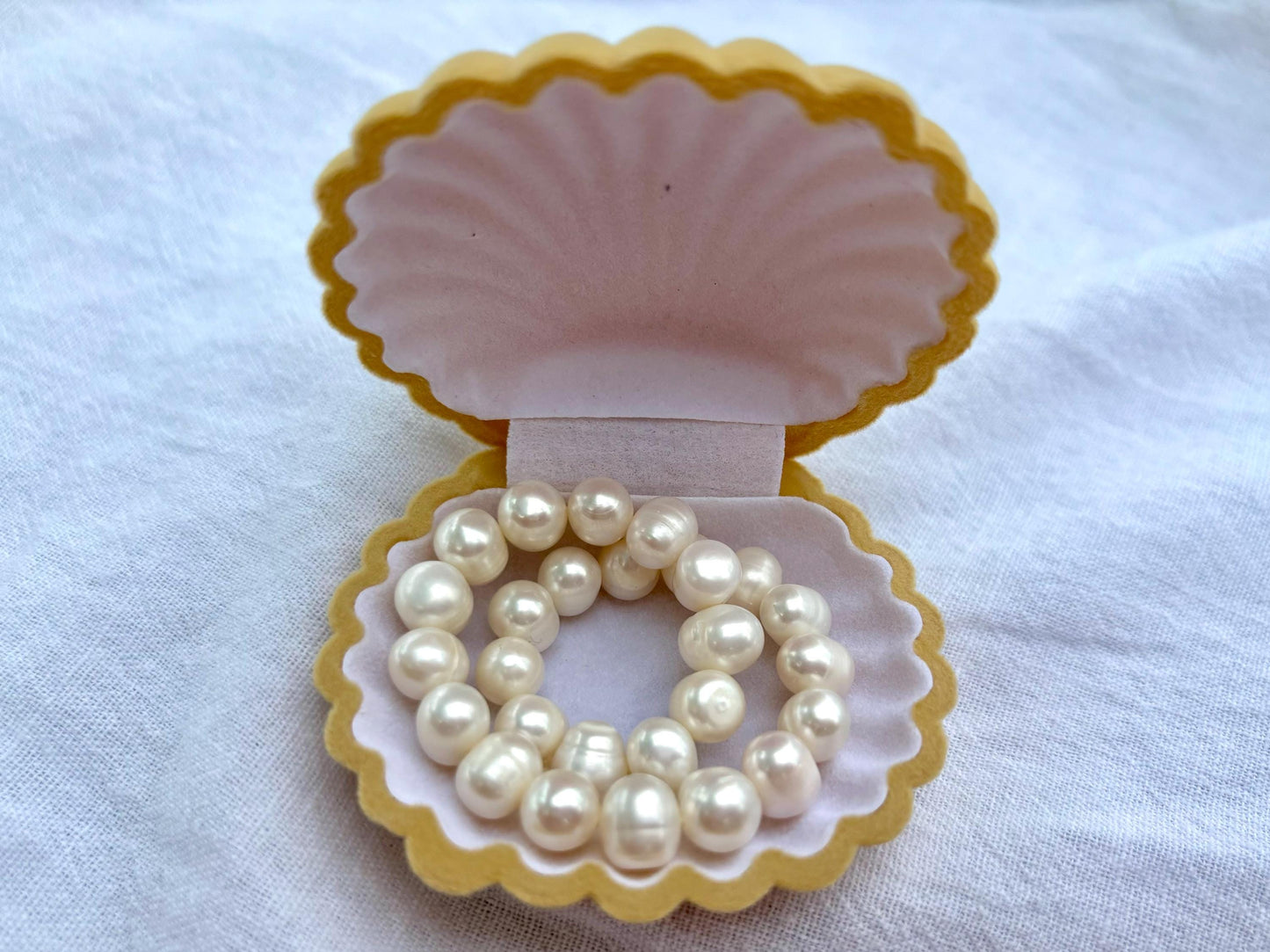 Genuine Natural Freshwater Pearl Bracelet Elastic Adjustable Gift For Her - Gift For Girlfriend - Mother’s Day Gift - White Pearl Bracelet