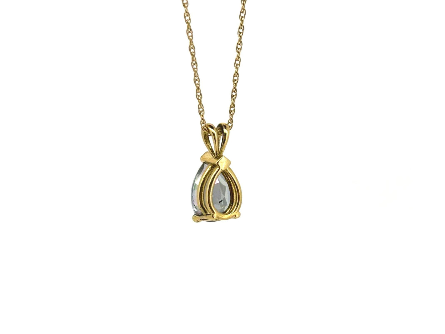 Island Light Mystic Topaz Pendant – 14k Solid Gold Necklace