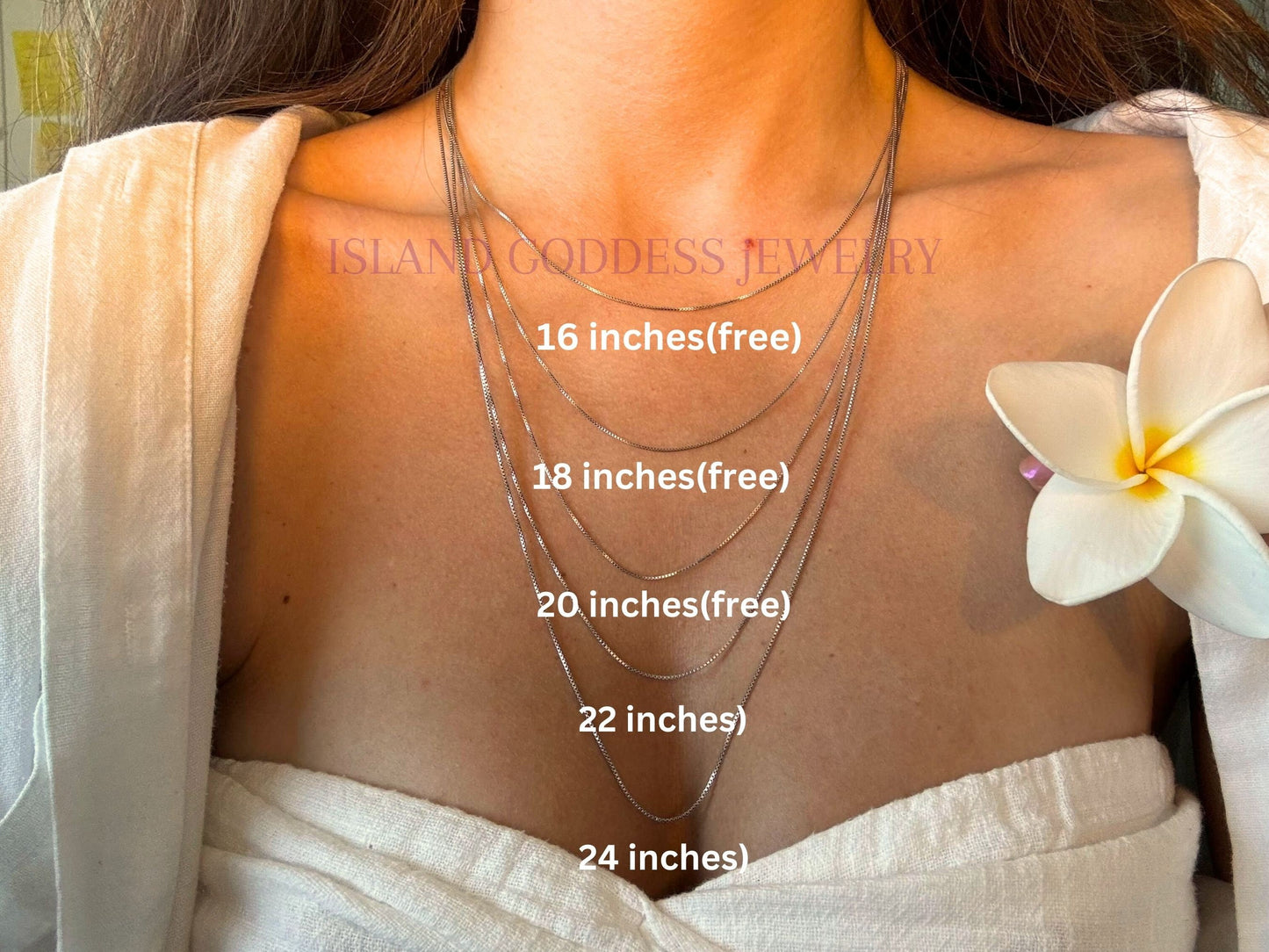 Hawaiian Plumeria Flower Necklace with CZ Stone Flower Jewelry Gift for Her Birthday Gift for Wife, Mom, Girlfriend Sterling Silver