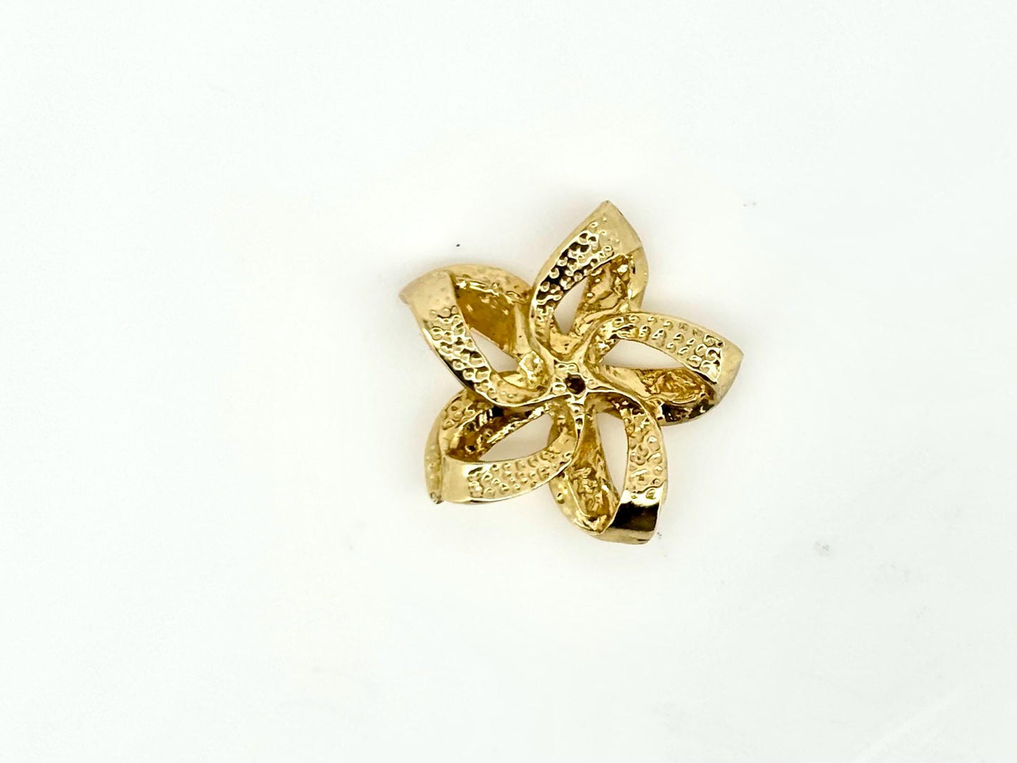 14K Solid Gold Plumeria Pendant Flower Pendant Necklace Gold Pendant Birthday Gift for her Gift for Mom Flower Necklace