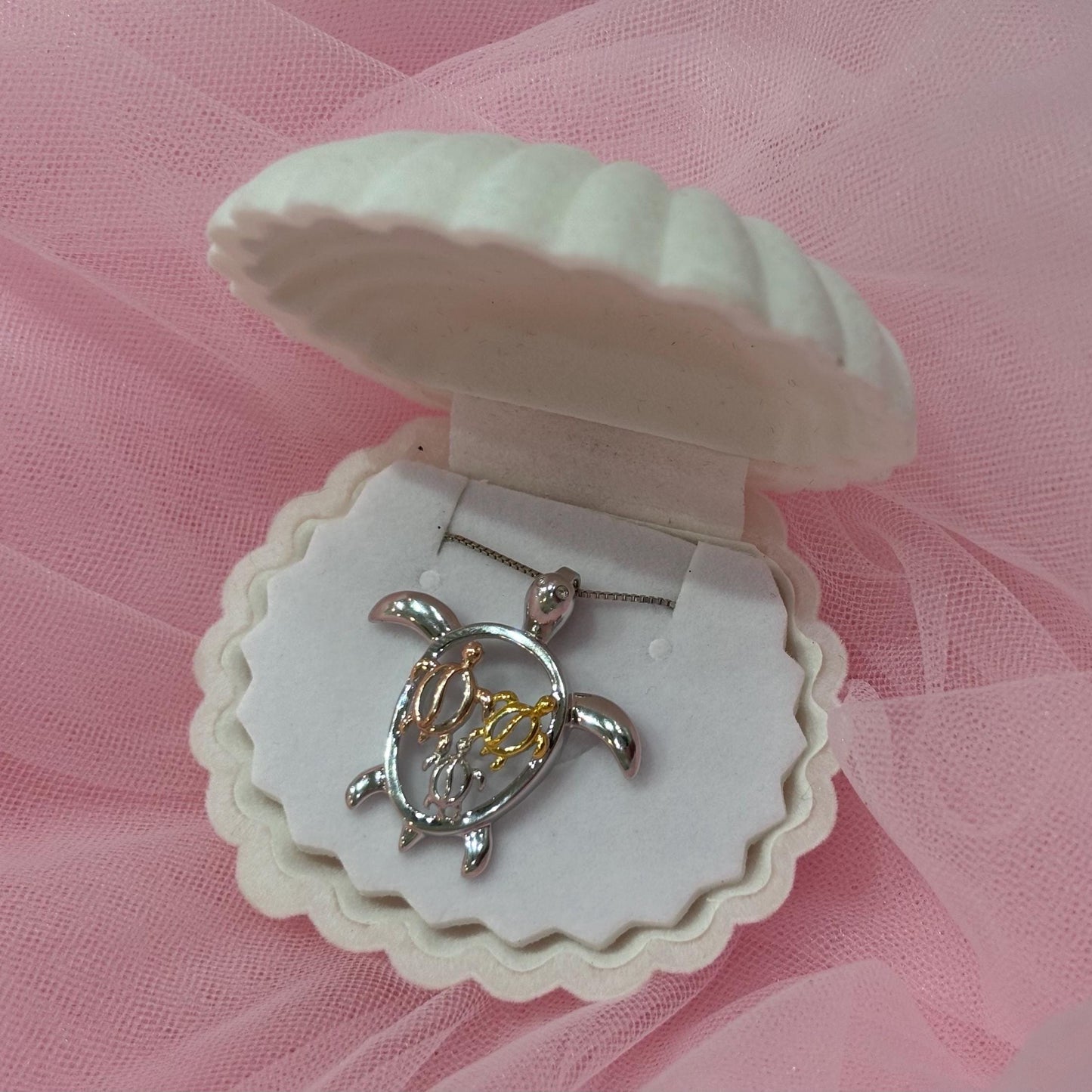 Sea Turtle Necklace – 925 Sterling Silver, Tarnish-Free, 14K Gold or Rose Plated