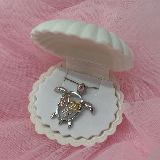 Sea Turtle Necklace – 925 Sterling Silver, Tarnish-Free, 14K Gold or Rose Plated