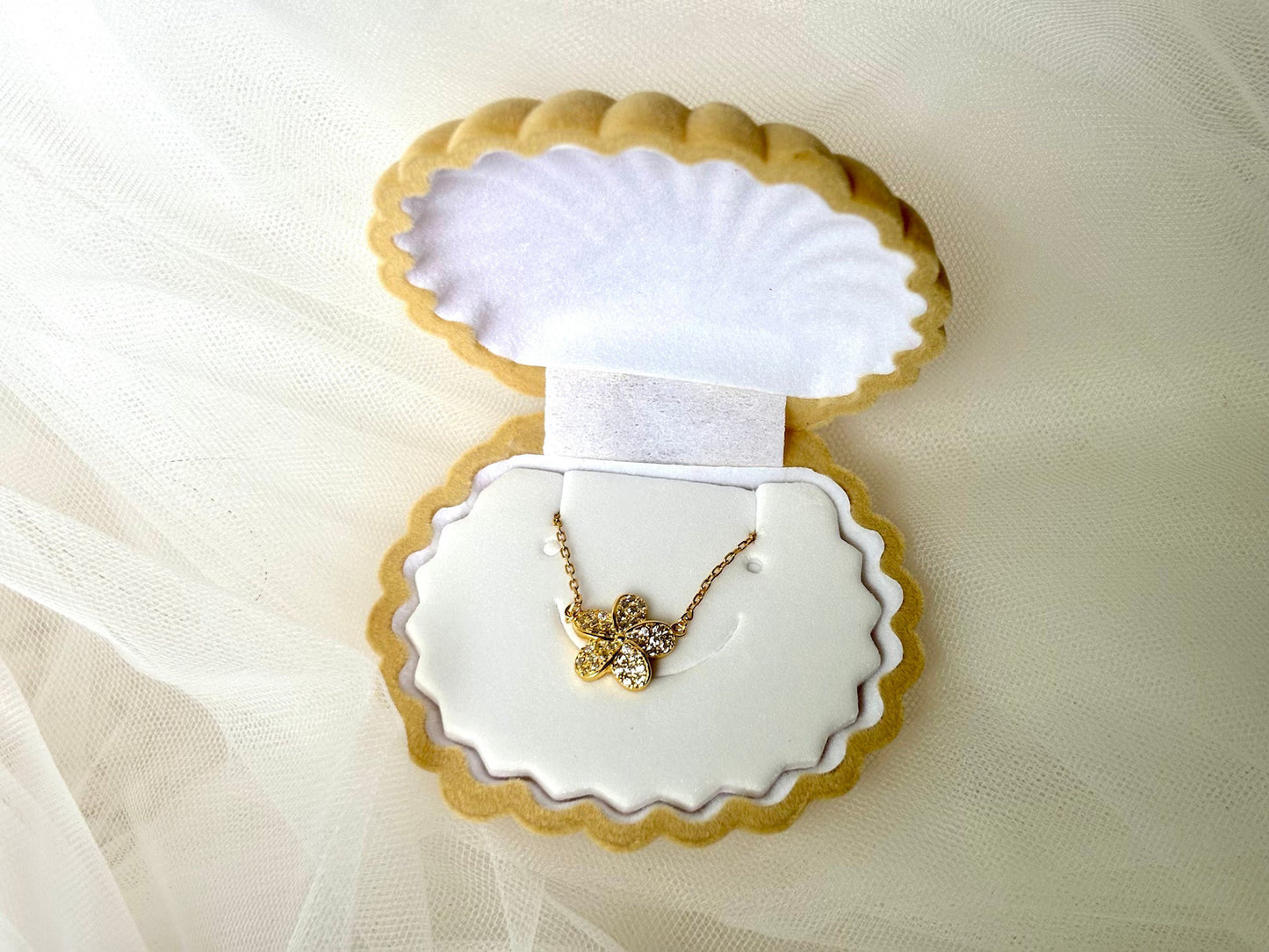 Aloha Blossom Necklace -  with Cubic Zirconia